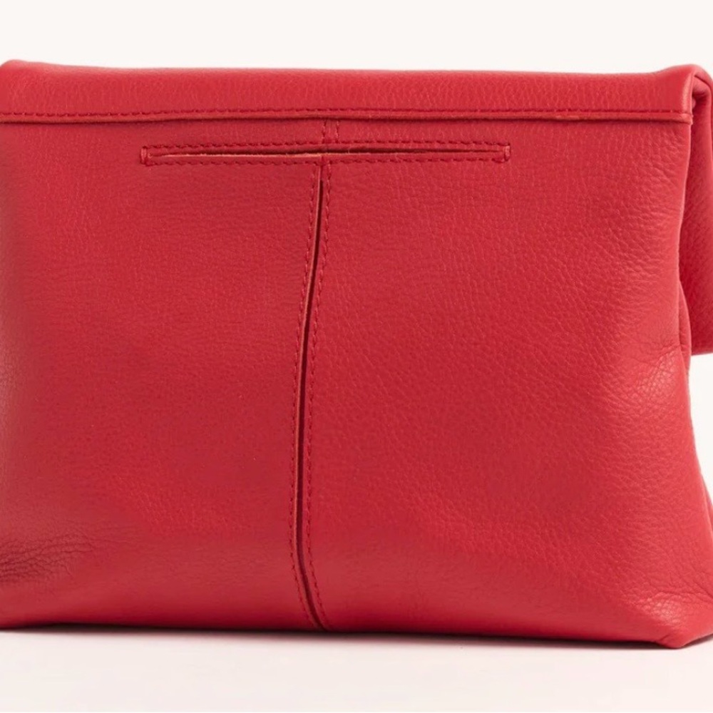 Hammitt Scarlet Clutch with Gold Accents - Picture 2 of 4